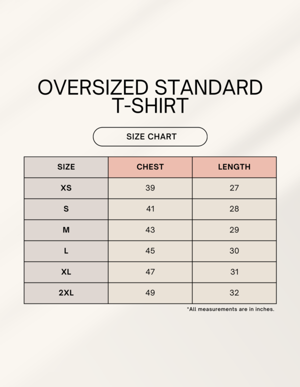 1744980430sizechart-1.png Train with Zoro – Oversized Anime Unisex T-Shirt | Roronoa Zoro | Otaku Street Wear