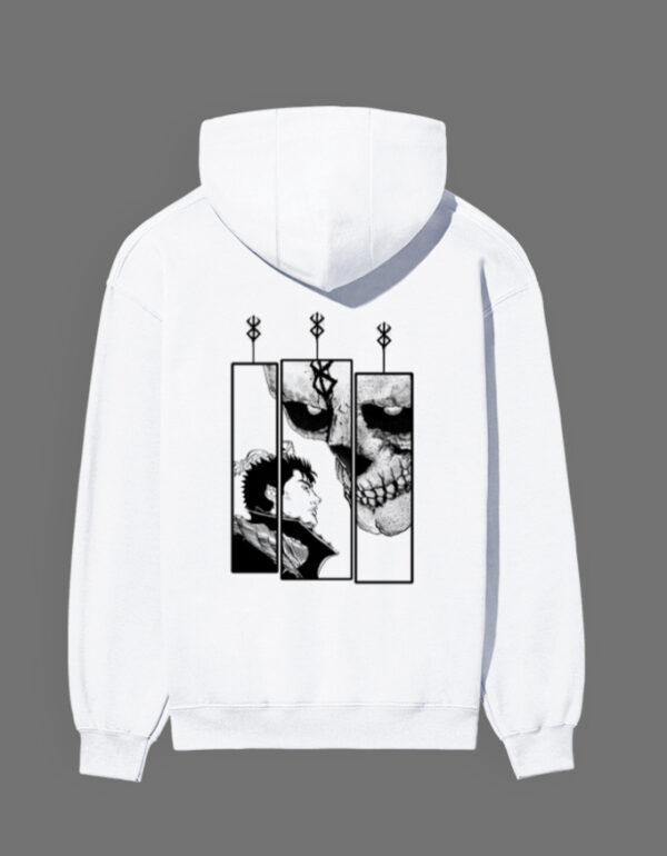 Unisex Berserk – Guts "Black Swordsman" Puff Print Hoodie | Anime Streetwear | Otaku wear