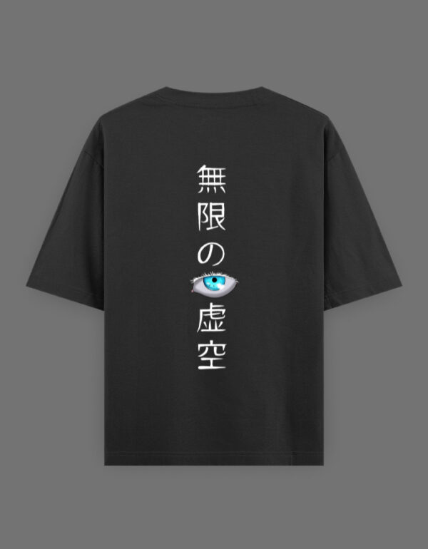 Gojo Satoru Oversized Unisex T-Shirt – Infinite Void Vinyl Puff Print | Jujutsu Kaisen Anime Tee