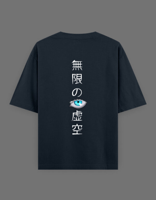 Gojo Satoru Oversized Unisex T-Shirt – Infinite Void Vinyl Puff Print | Jujutsu Kaisen Anime Tee
