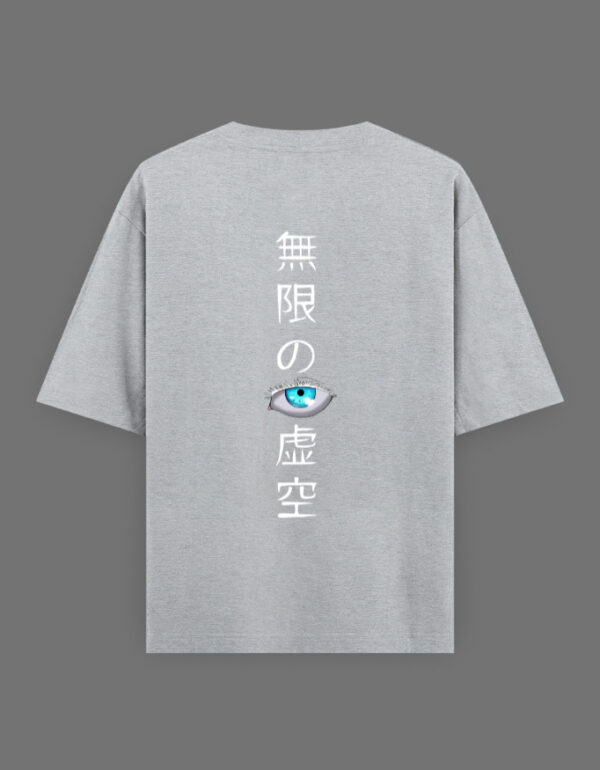 Gojo Satoru Oversized Unisex T-Shirt – Infinite Void Vinyl Puff Print | Jujutsu Kaisen Anime Tee