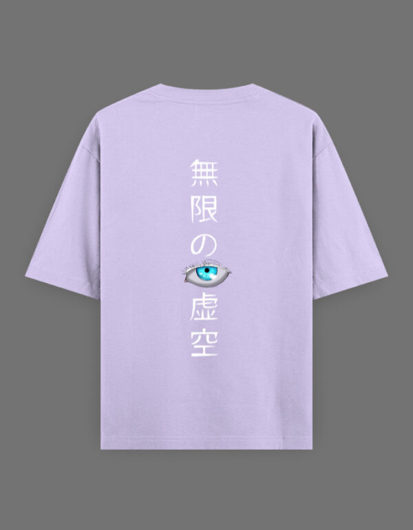 Gojo Satoru Oversized Unisex T-Shirt – Infinite Void Vinyl Puff Print | Jujutsu Kaisen Anime Tee