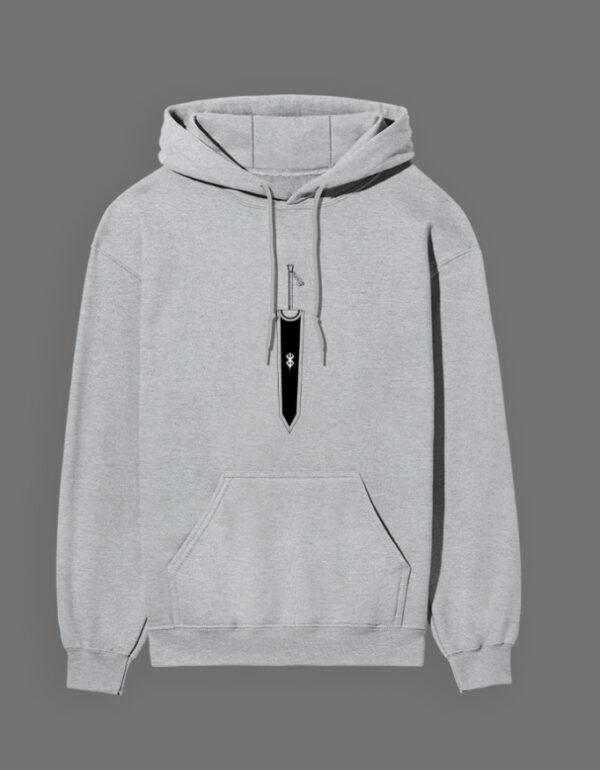 Unisex Berserk – Guts "Black Swordsman" Puff Print Hoodie | Anime Streetwear | Otaku wear