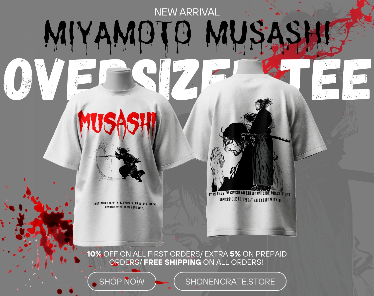 Black and White Simple T-Shirt Sale Instagram Post